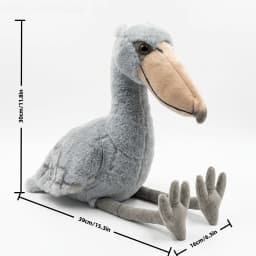 Realistic Shoebill Stuffed Animal Plush Toy Lifelike Whale Headed Stork Bird Soft Cuddly Gift for Kids Adults Home Decor