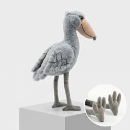 Realistic Shoebill Stuffed Animal Plush Toy Lifelike Whale Headed Stork Bird Soft Cuddly Gift for Kids Adults Home Decor