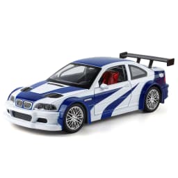1:24 M3 GTR E46 Racing Alloy Metal Diecast Model Car Sound and Light Pull Back Collectibles Hobby Birthday