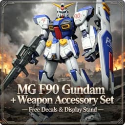 F90 MG 1/100 Assembly Model Kit Action Figures Puzzle With Water Stickers Boys' Puzzle Toy Desktop Ornament Collectible Gift