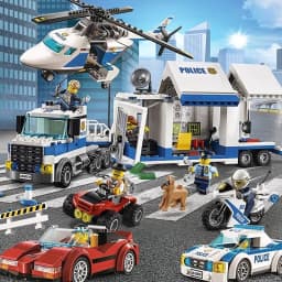 SWAT Police Station Military Building Blocks City Model Set Prison Car Policeman Boat Figures DIY Brick Toy for Kids Boys Gift