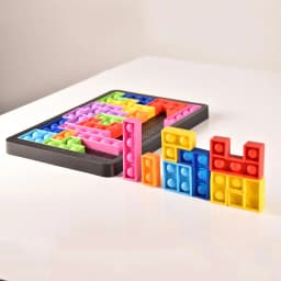 27pcs Jigsaw Russia Puzzle Block Pop Finger Toys Anti-Stress Pop It Push Bubble Sensory Toy Puzzle Board Educational Toy for Chi