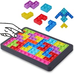 27pcs Jigsaw Russia Puzzle Block Pop Finger Toys Anti-Stress Pop It Push Bubble Sensory Toy Puzzle Board Educational Toy for Chi