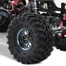 RC 2.2" Beadlock Wheels Tires Set 4PCS for 1/10 SCX10 TRX4 TRX6 VS4-10 D90 Gen7 Gen8 MST CFX RC Crawler Car,Aluminium Wheel Rims