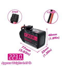 2PCS CNHL 6S 22.2V Lipo Battery 1300mah 1500mah 130C with XT60 Plug For Quadcopter Drone Airplane RC FPV Helicopter Hobby