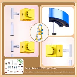 DIY Electric Magnetic Track Set With High-Speed Rail Vehicles STEM Building Game Puzzle Cube Toy for Children Gift(1-100+pieces)