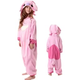 Stitch Onesies Kigurumi Animal Pajamas Unisex Adult Fleece Hooded Jumpsuits Sleepwear Anime Party Halloween Cosplay Costume