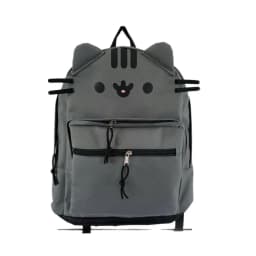 Hot Pusheen Style Cute Grey Cat Backpack School Bag with Multi-Compartment & Padded Straps Casual Daypack for Birthday gift