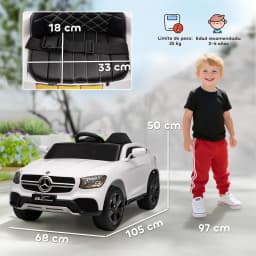 Aiyaplay Electric Car for Children Mercedes-Benz Glc Coupé 12V Remote Control 2.4 g Dual Motor Mp3