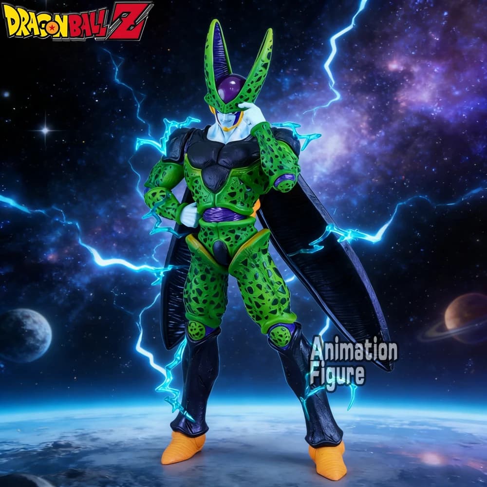 35cm/13.78in Anime Dragon Ball Z Figure Lightning Cell Action Figures Pvc Statue Desktop Ornamen Collection Model Toys Gifts