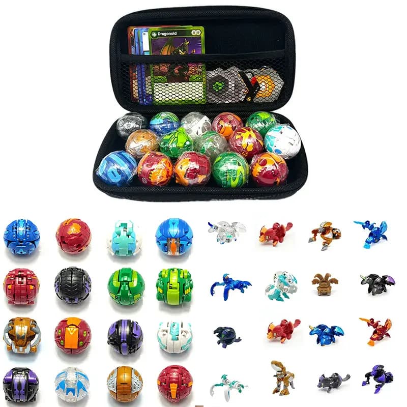 4-16 piece set of Golden Ball Battle Ball Shooter Battle New Set Monster Action Toy Metamorphosis Animal Collection Toy Children