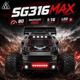 80Km/H High Speed 4Wd Remote Control Car with Brushless Motor 2.4g Remote Control Car with Wear-Resistant Tires Rc Wheelie Car