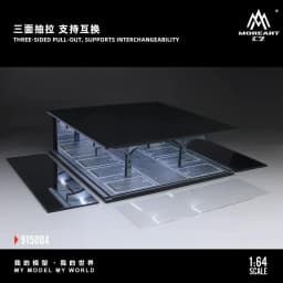 1/64 Model Underground Parking Garage Car Parking Space With Lights Simulated Decoration Scene (Figures and Cars Not Included)