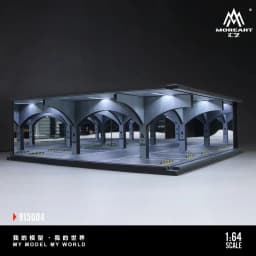 1/64 Model Underground Parking Garage Car Parking Space With Lights Simulated Decoration Scene (Figures and Cars Not Included)