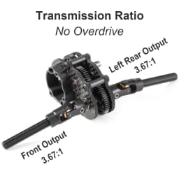 Ultralight Carbon Fiber OD-3 Overdrive Transmission 48P Gearbox for AR44 AR45 Capra Axle LCG Comp Rigs 1/10 RC Rock Crawler
