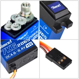 9IMOD 7kg 2065 Digital Servo Waterproof HV Metal Gear Mini Servo with Horn/Bracket/Steering Links for TRX4M 1/18 RC Car