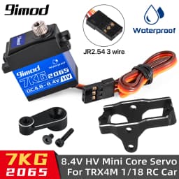 9IMOD 7kg 2065 Digital Servo Waterproof HV Metal Gear Mini Servo with Horn/Bracket/Steering Links for TRX4M 1/18 RC Car