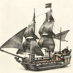 Decorative ornament ship model brand new black pirate ship building block set 4184/804PCS DIY assembly toy gift