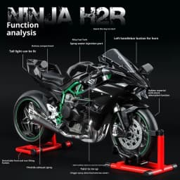 Kawasaki Ninja H2R 1:9 Scale Alloy Motorcycle Model And Smoke Spray Effect Collectors Edition Gift Box For Motorcycle Collectors
