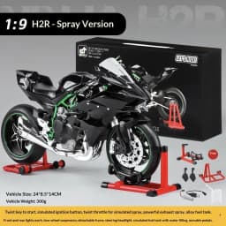 Kawasaki Ninja H2R 1:9 Scale Alloy Motorcycle Model And Smoke Spray Effect Collectors Edition Gift Box For Motorcycle Collectors