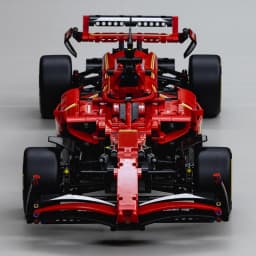 1361PCS Technical 1:8 Red SF-24 Racing Car Building Blocks Set MOC Formula Race Car Model Assembly Toy Birthday Gift for Boys