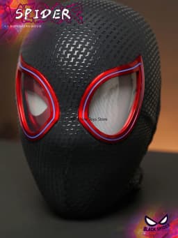 1:1 Miles Morales Mask with Movable Eyes Mascara Electric Gwen Spider Helmet Ring Control Halloween Cosplay Mask Toy Man Gift