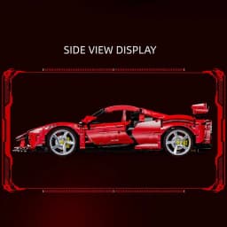 4260PCS 1:8 Scale SF90 Red Supercar Sports Car Building Blocks Set Technic Speed Racing Vehicles Model Kit with Engine Interior High-Tech Assembly Toys for Boys Kids and Adults Desk Decortion Collection Display Gifts