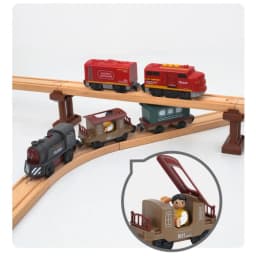 Battery Operated Locomotive Electric Train Set Diecast Magnetic Locomotive Slot Toy Fit For Wooden Rail Track Toys Wooden Train