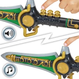 Playmates Power Rangers Roleplay Toy Dino Morpher Blade Blaster Dragon Dagger with Lights and Sounds Anime Cosplay Prop Weapon