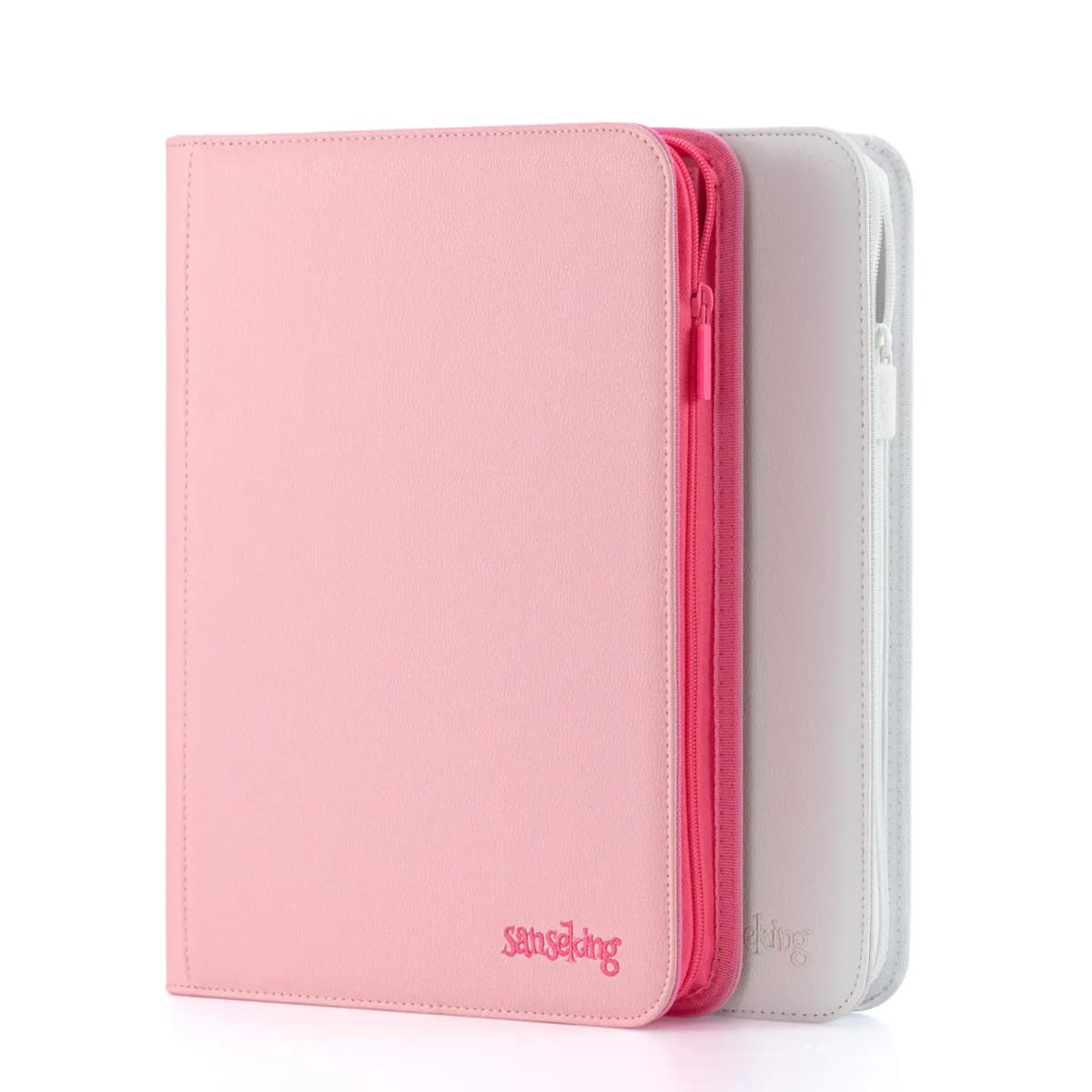 For PTCG Premium Zipper 4 9 12 Pocket PU Card Binder Aesthetic Pink White Album Trading Card Collection Fan Photo Storage Folder