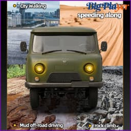 WPL C104 1:12 4WD Off‑Road Van Truck RC Car Four‑Wheel Drive UAZ‑452 Simulated RC Model Vehicle Electric Toy Car for Boys Adults