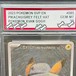 2023 PTCG DIY SVP EN PIKACHU/GREY FELT HATPOKEMON XVAN GOGH GEM MTCopy 10 Points Rating Card Gift Toy Dropshipping