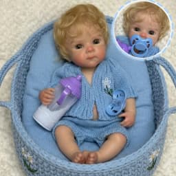 OtardDolls--Open Mouth 33cm Solid bebe reborn de silicona Dolls With Rooted Hair Can Washable Body Newborn Silicone Dolls