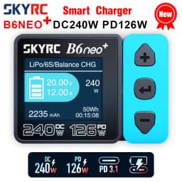 SKYRC B6neo+ Smart Charger High Power DC240W PD126W Multilanguage Balance Charger New B6neo Plugs
