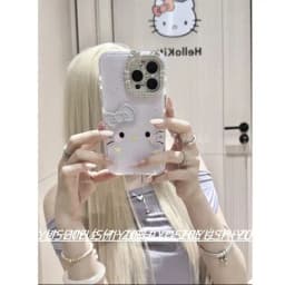 Cute cartoon Cat Pattern Shiny Crystal iPhone Case 17 16 13 14 15 Pro Max Plus Transparent Protective Case for Girls as a Gift