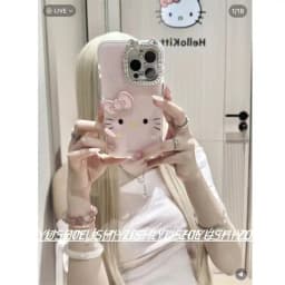 Cute cartoon Cat Pattern Shiny Crystal iPhone Case 17 16 13 14 15 Pro Max Plus Transparent Protective Case for Girls as a Gift