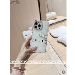 Cute cartoon Cat Pattern Shiny Crystal iPhone Case 17 16 13 14 15 Pro Max Plus Transparent Protective Case for Girls as a Gift