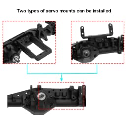 MEUS RACING 1/10 Nylon ISO Stright Axles with Front Axle Counterweight for Axial Capra II SCX10 II and Other DIY 1/10 RC Crawler