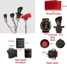 12V 24V 4WD Self-Made High-Power Children Electric Ride on Car Set of Wire Harness 2.4G Remote Control Box Switch Upgrade Kit