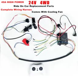 12V 24V 4WD Self-Made High-Power Children Electric Ride on Car Set of Wire Harness 2.4G Remote Control Box Switch Upgrade Kit