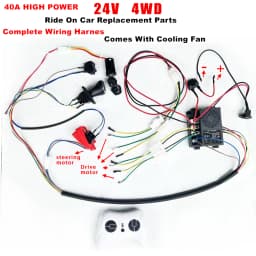 12V 24V 4WD Self-Made High-Power Children Electric Ride on Car Set of Wire Harness 2.4G Remote Control Box Switch Upgrade Kit