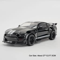 1:18 Mustang GT500 Accord Alloy Cars Diecast Models Toys 4 Doors Opened with Sound Light Pull Back Vehices Kids Birthday Present