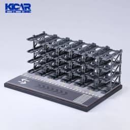 KicarMod 1/64 3D Parking Building Model Car 24-seat Assembled Multi-Storey Car Park Multi-Layer Structure with Display Car