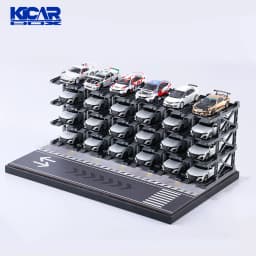 KicarMod 1/64 3D Parking Building Model Car 24-seat Assembled Multi-Storey Car Park Multi-Layer Structure with Display Car