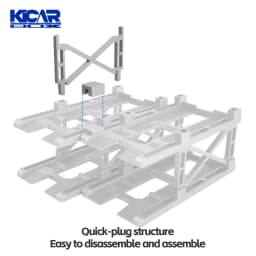 KicarMod 1/64 3D Parking Building Model Car 24-seat Assembled Multi-Storey Car Park Multi-Layer Structure with Display Car