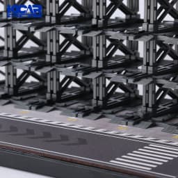 KicarMod 1/64 3D Parking Building Model Car 24-seat Assembled Multi-Storey Car Park Multi-Layer Structure with Display Car
