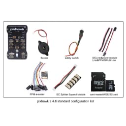 AN Pixhawk PX4 2.4.8 Flight Controller+M8N GPS+ 433/915Mhz 100/500mw Radio V5 Telemetry+Safety Switch+Buzzer+RGB+I2C+ 4G SD