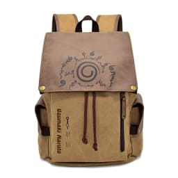 One Piece Anime Backpack Vintage Canvas School Bag Straw Hat Pirate Skull Print Travel Daypack for Men Women