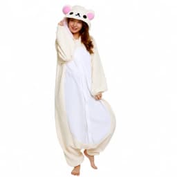 Kawaii Rilakkuma Kigurumi, Bear Sister Adult Anime Jumpsuit Pajamas, Cute Cartoon Character Anime Peripheral Loungewear