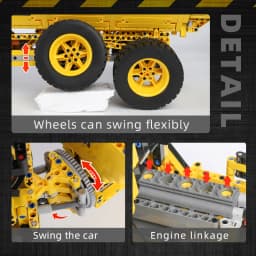 Mould King 17010 Technical Car Toys The APP&RC Motorized MOC-8002 RC Dump Truck Model Building Blocks Kids Christmas Gifts